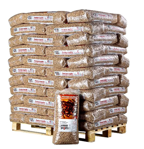 German Pellets – Palette mit 72 Säcken à 15 kg (1.080 kg) – ENplus A1