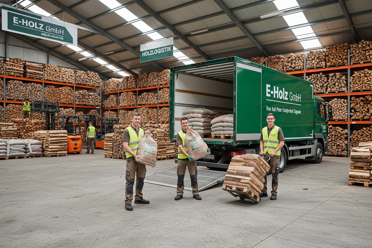 une autre de personnel livrant bois , camion, et pellets, de stock de bois aussi 